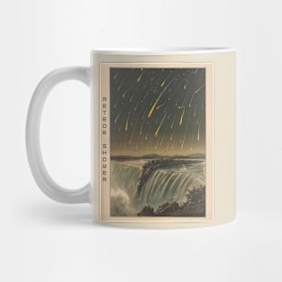 Meteor Shower Over Waterfall Mug